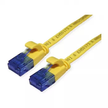 VALUE Cat.6A UTP Extra-Flat Patch Cable, Gelb, 0,5 m