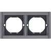 VCX WESA CC TR 48 Doppelrahmen Grau für Unterputzmontage