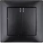 VCX WESA LC 04C Doppel-Treppenschalter mit Hinterleuchtung, Schwarz
