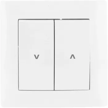 VCX WESA LC 12 Rollladenschalter, 2-Tasten, Taster, Unterputz, Weiß