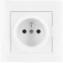 VCX WESA LC 13 Einzel-Steckdose mit Schutzkontakt, Typ E, 16A 250V, Weiß