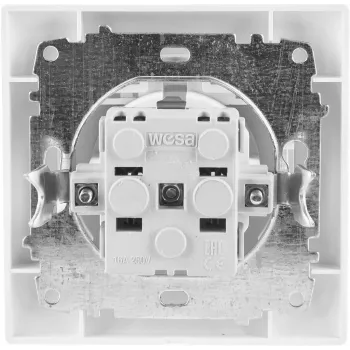 VCX WESA LC 18 Schuko-Steckdose mit Klappdeckel, Aufputzmontage, IP44, Weiß