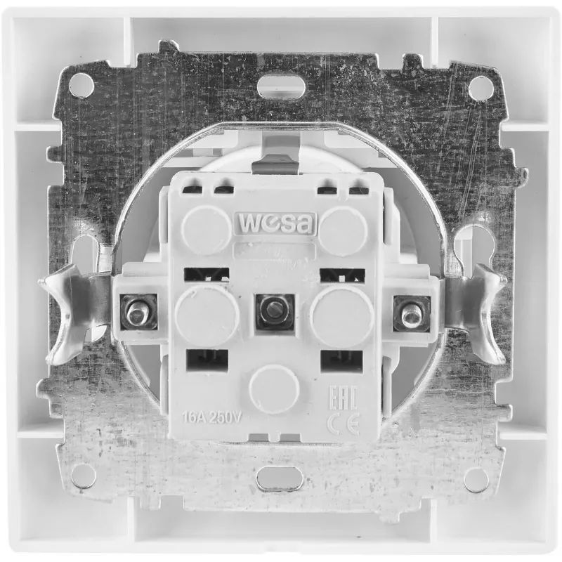 VCX WESA LC 18 Schuko-Steckdose mit Klappdeckel, Aufputzmontage, IP44, Weiß