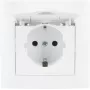 VCX WESA LC 18 Schuko-Steckdose mit Klappdeckel, Aufputzmontage, IP44, Weiß