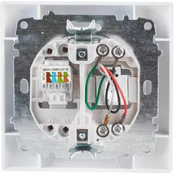 VCX WESA LC 42 Kombinierte Telefon- und Netzwerkdose RJ11/RJ45 Cat. 5e UTP Weiß