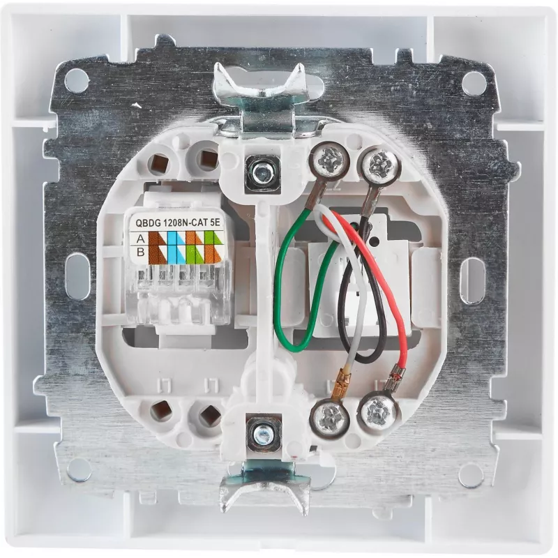 VCX WESA LC 42 Kombinierte Telefon- und Netzwerkdose RJ11/RJ45 Cat. 5e UTP Weiß