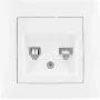 VCX WESA LC 42 Kombinierte Telefon- und Netzwerkdose RJ11/RJ45 Cat. 5e UTP Weiß