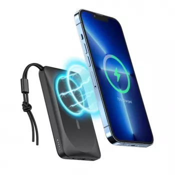 Veger MagOn Power Bank 10000 mAh Weiß - MagSafe-kompatibel, PD QC3.0 20W kabelloses Laden