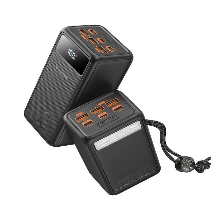 Veger Power Bank Tank Lite (W5001) PD QC3.0 5A 22.5W 50000 mAh Schwarz