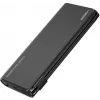 VEGER TCE130 130W PD Power Bank 25000mAh mit integrierten USB-C- und Lightning-Kabeln, Schwarz