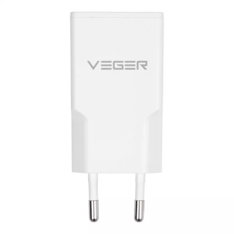 VEGER USB-A + USB-C QC PD 30W Wandladegerät 30W1A1C Weiß