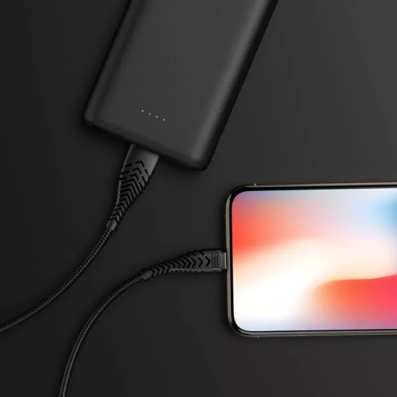 Veger V105 USB-A auf Lightning Kabel 1,2 m Schwarz 2,4A Laden & Synchronisieren