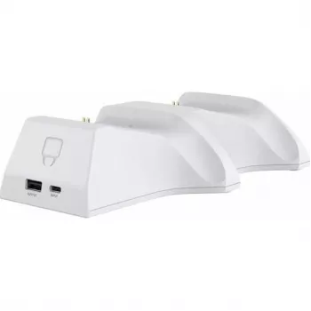 VENOM VS2871 Twin Docking Station für PlayStation 5 – Weiß, Doppel-Controller-Ladestation