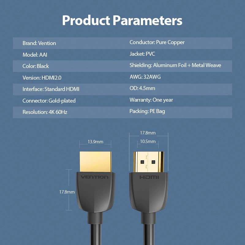 VENTION AAIBH HDMI-Kabel 2m Schwarz