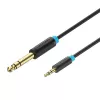 Vention BABBG Audiokabel TRS 3,5mm auf 6,35mm 1,5m, Schwarz