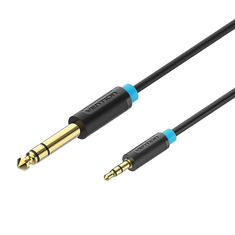 Vention BABBG Audiokabel TRS 3,5mm auf 6,35mm 1,5m, Schwarz