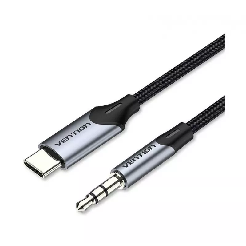 VENTION BGKHF USB-C auf 3,5 mm Audio-Adapterkabel 1 m Schwarz