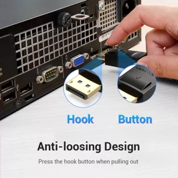 VENTION DisplayPort auf DVI Kabel 1m Schwarz HAFBF