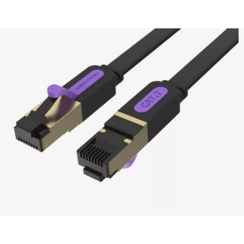 VENTION ICABL CAT.7 Flach-Patchkabel 10m Schwarz