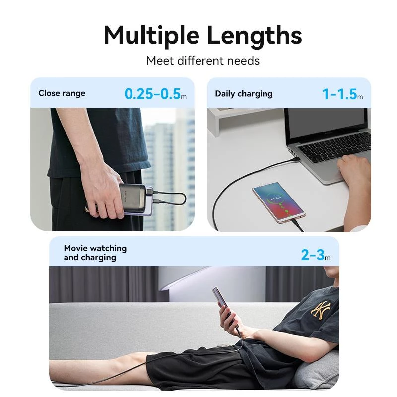 VENTION USB-C auf USB 2.0 Kabel 2m Schwarz CTHBH