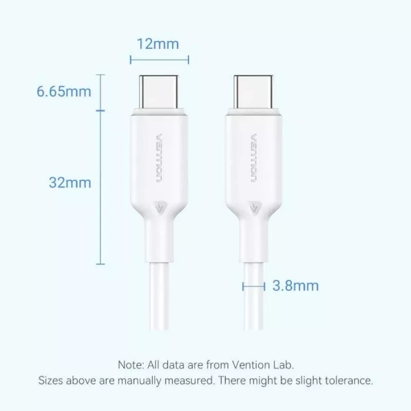 VENTION USB-C auf USB-C Kabel 1m Schwarz TRCBF