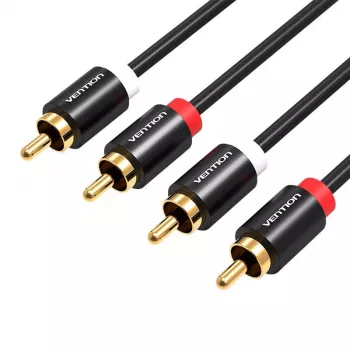 Vention VAB-R06-B200 2m 2xRCA-Stecker auf 2xRCA-Stecker Audiokabel (Schwarz)