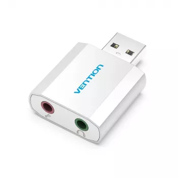 VENTION VAB-S13 USB 2.0 Soundkarte mit 2-Port-Hub