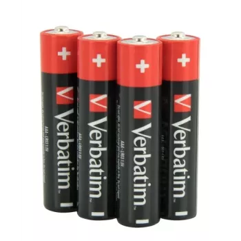 Verbatim 49500 Alkaline Batteries AAA LR03 (4 Stk./Pack)