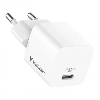 Verbatim Essentials 20W USB-C Power Delivery Wandladegerät Schwarz