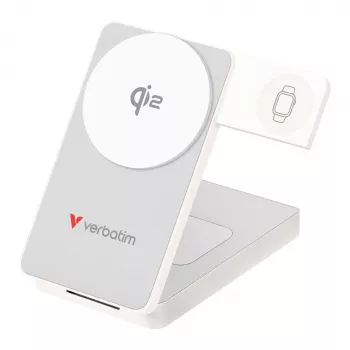 Verbatim Foldable 3-in-1 Magnetic Wireless Power Bank 10000 mAh Black 32296