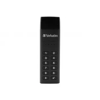 Verbatim Keypad Secure 32GB USB 3.2 Gen 1 Flash Drive mit Hardware-AES-256-Bit-Verschlüsselung - Schwarz