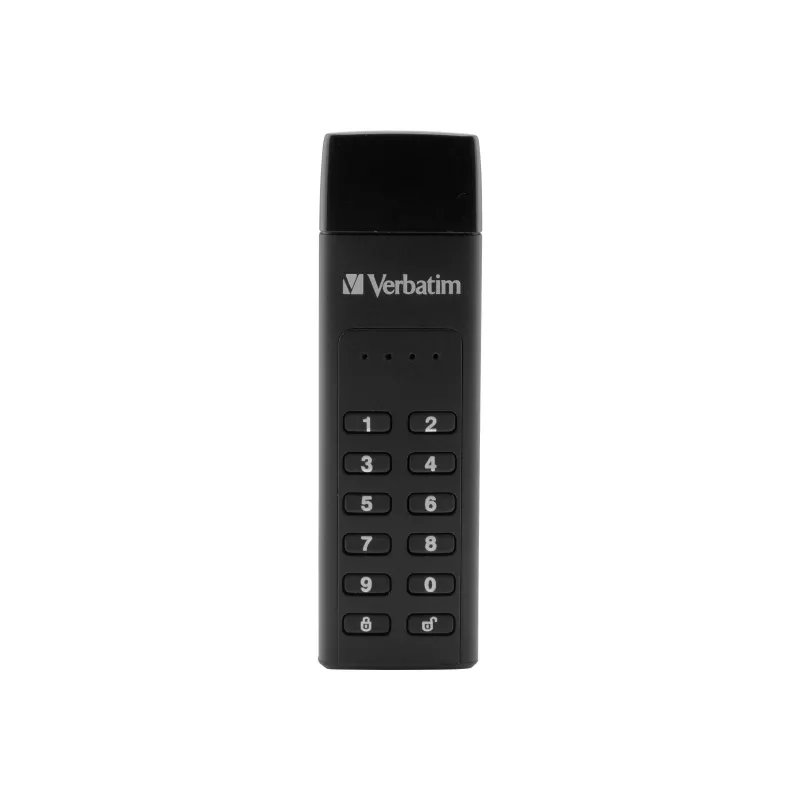 Verbatim Keypad Secure 32GB USB 3.2 Gen 1 Flash Drive mit Hardware-AES-256-Bit-Verschlüsselung - Schwarz