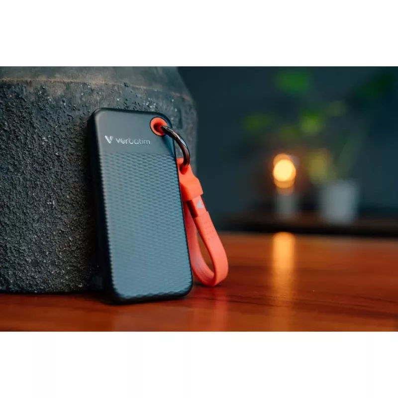 Verbatim Pocket SSD 256GB USB 3.2 Gen 2 Type-C Externe Solid-State-Festplatte Schwarz/Rot (32417)