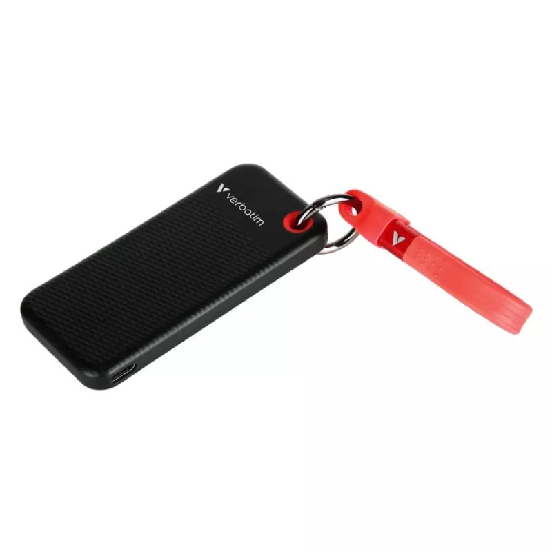 Verbatim Pocket SSD 256GB USB 3.2 Gen 2 Type-C Externe Solid-State-Festplatte Schwarz/Rot (32417)