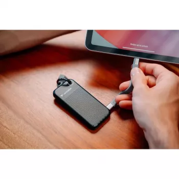 Verbatim Pocket SSD 512GB USB 3.2 Gen 2 Type-C Externe Solid-State-Festplatte, Schwarz/Grau 32282