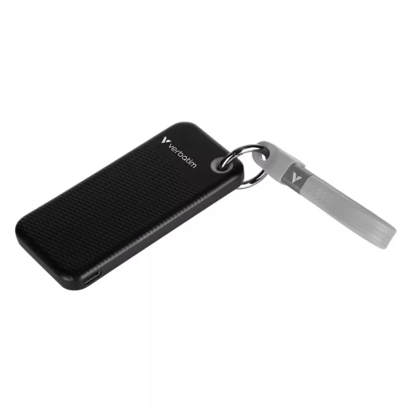 Verbatim Pocket SSD 512GB USB 3.2 Gen 2 Type-C Externe Solid-State-Festplatte, Schwarz/Grau 32282