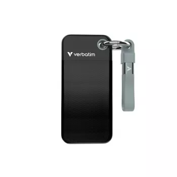 Verbatim Pocket SSD 512GB USB 3.2 Gen 2 Type-C Externe Solid-State-Festplatte, Schwarz/Grau 32282