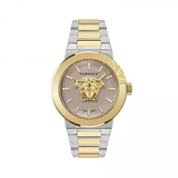 VERSACE MAN VE7E00423 43mm Swiss Quartz Chronograph Edelstahl Uhr Blaues Zifferblatt