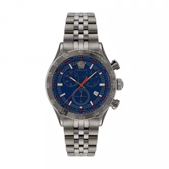 Versace Herrenuhr VE2U00722 44mm Swiss Quartz GMT Edelstahl
