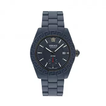 Versace V-Extreme Pro Herren Swiss-Quarz-Uhr VE7K00223 43mm Edelstahl Schwarzes Zifferblatt Silberfarbenes Armband