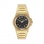Versace V-Motif Virtual Damenuhr VE3I00723 44mm Swiss Quarz schwarzes Zifferblatt Lederarmband