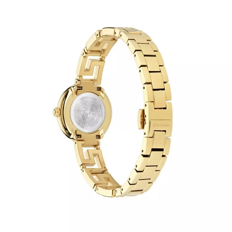 VERSACE V-Motif Damen Schweizer Quarzuhr 28mm Edelstahl Silber VE7A00423