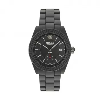 Versace V-Race Herren Swiss-Quarz-Uhr VE7K00123 43mm Edelstahl schwarzes Zifferblatt