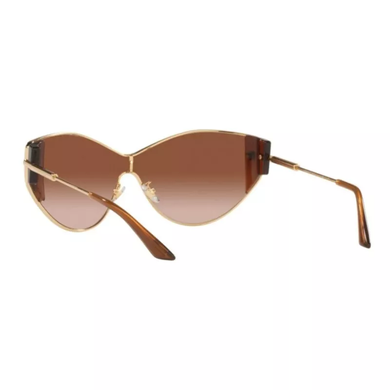 VERSACE VE2239-100213 Damen Gold Shield Sonnenbrille Braune Polycarbonat-Gläser 147mm