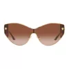 VERSACE VE2239-100213 Damen Gold Shield Sonnenbrille Braune Polycarbonat-Gläser 147mm