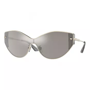 VERSACE VE2239-12526G Damen-Sonnenbrille Gold Gestell Grau Spiegelglas 147mm