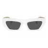VERSACE VE4432U40187 Damen Cat-Eye-Sonnenbrille - Schwarzer Acetatrahmen, graue Polycarbonatgläser, UV400-Schutz
