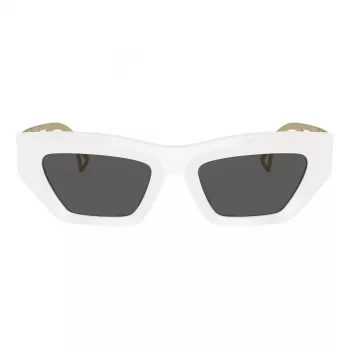 VERSACE VE4432U40187 Damen Cat-Eye-Sonnenbrille - Schwarzer Acetatrahmen, graue Polycarbonatgläser, UV400-Schutz