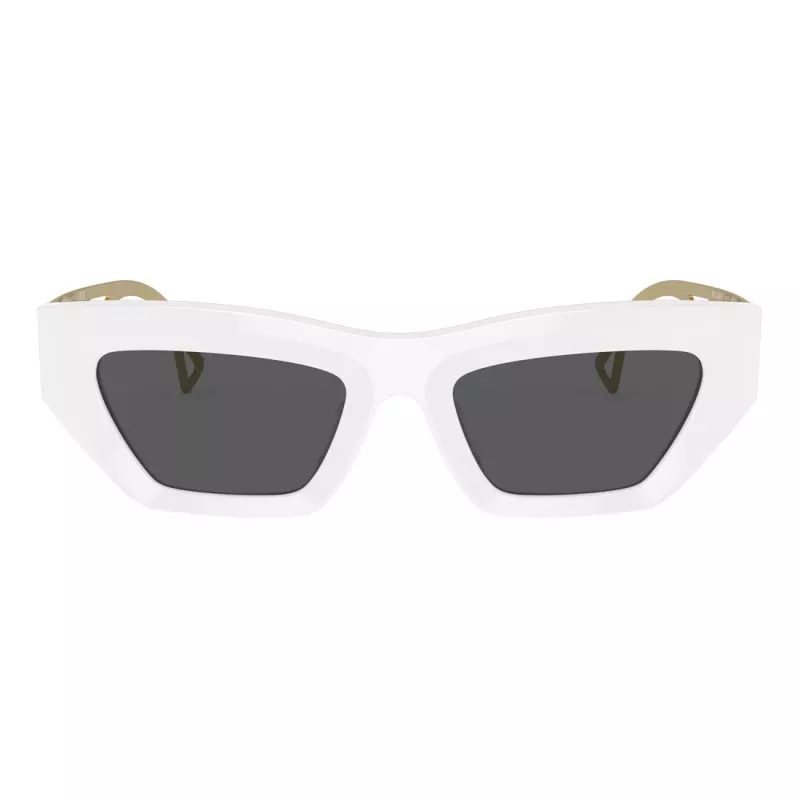 VERSACE VE4432U40187 Damen Cat-Eye-Sonnenbrille - Schwarzer Acetatrahmen, graue Polycarbonatgläser, UV400-Schutz