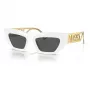 VERSACE VE4432U40187 Damen Cat-Eye-Sonnenbrille - Schwarzer Acetatrahmen, graue Polycarbonatgläser, UV400-Schutz